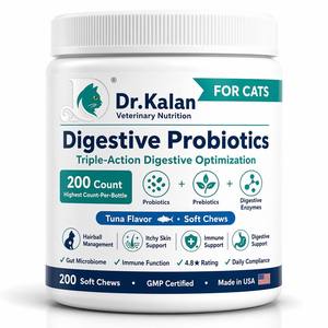 Dr.Kalan 200ct Probiotics Prebiotics Soft Chews for Cats