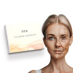 OEM Private Label Fullerene Essence Set Collagen Peptides Face Anti Wrinkle Aging Serum Under Tightening Facial Skin Care Set