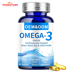 60 Count Omega-3 Fish Oil Capsules OEM Factory Wholesale